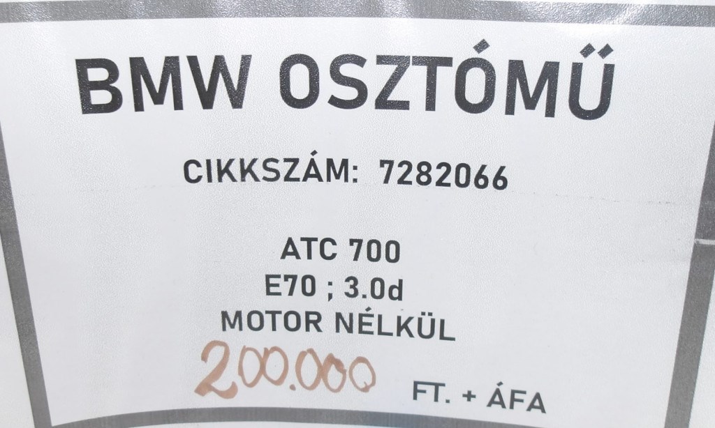 [GYÁRI BONTOTT] BMW - OSZTÓMŰ - ATC 700 - X5 / E70 , 3.0d - MOTOR NÉLKÜL! - 7282066 3. kép